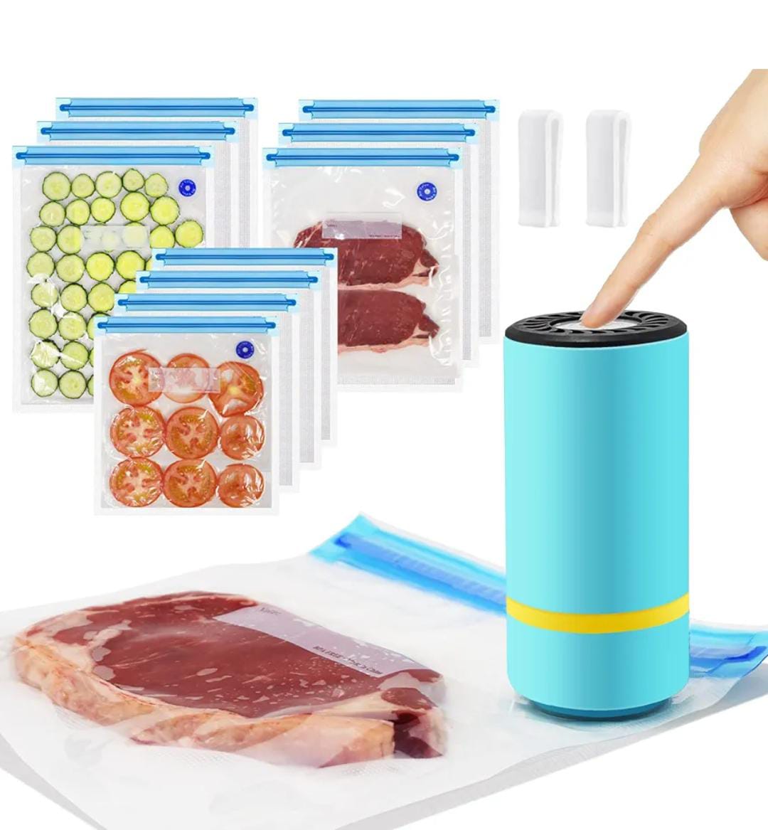 KIT DE SELLADO DE ALIMENTOS AL VACIO x6